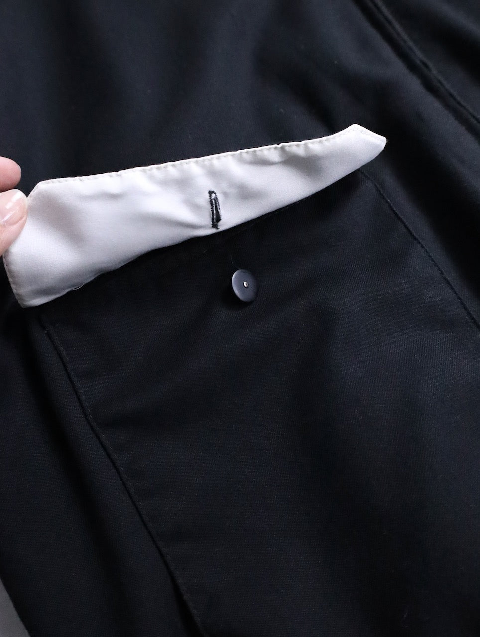 bicolor flap pocket bomber jacket black-white