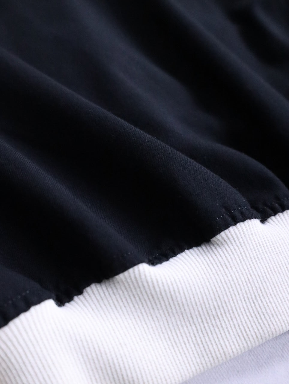 bicolor flap pocket bomber jacket black-white