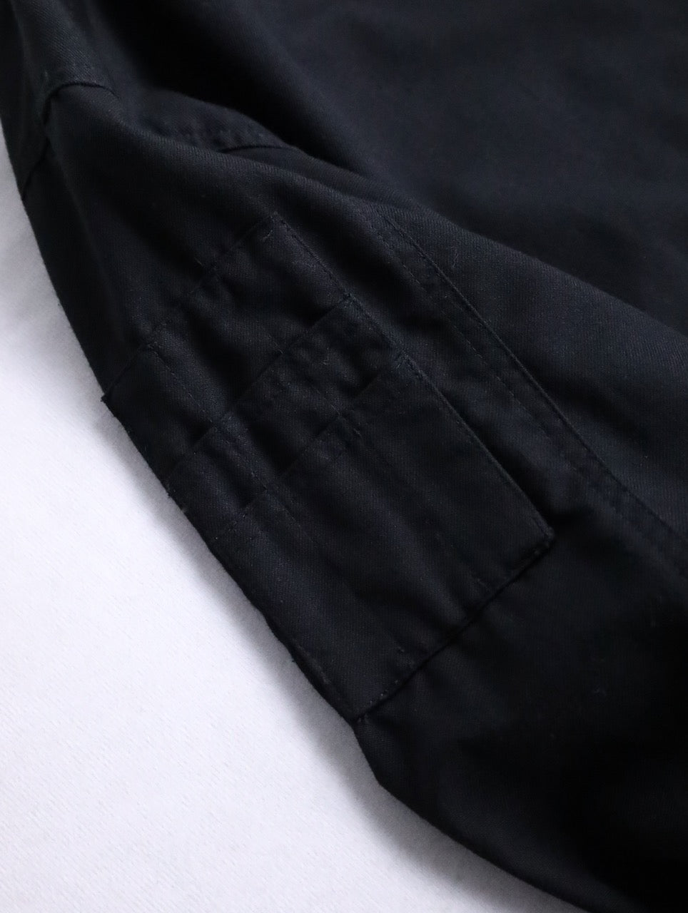 bicolor flap pocket bomber jacket black-white