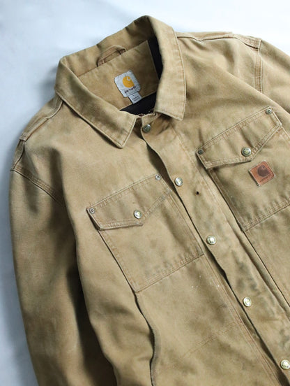 Carhartt duck work jacket beige