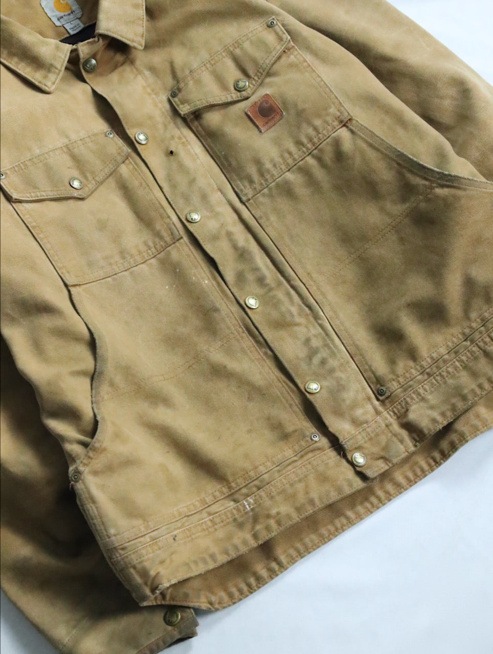 Carhartt duck work jacket beige