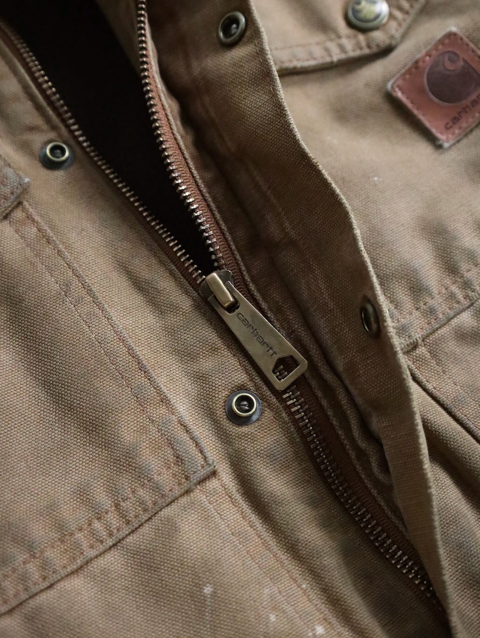 Carhartt duck work jacket beige