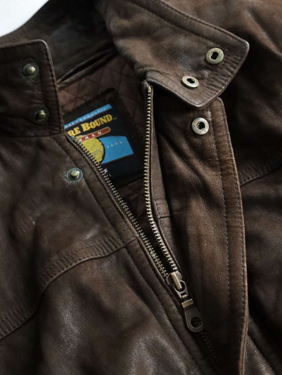 Adventure Bound blouson leather jacket brown