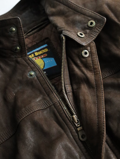 Adventure Bound blouson leather jacket brown