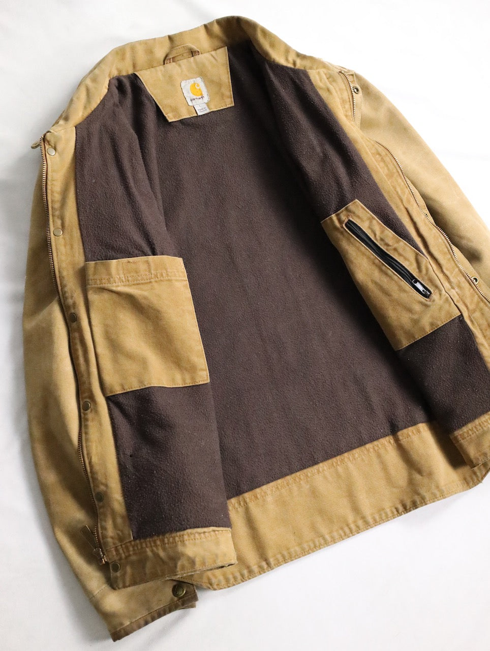 Carhartt duck work jacket beige