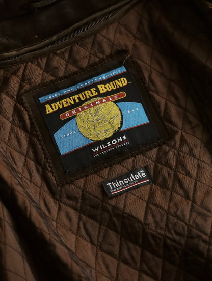 Adventure Bound blouson leather jacket brown
