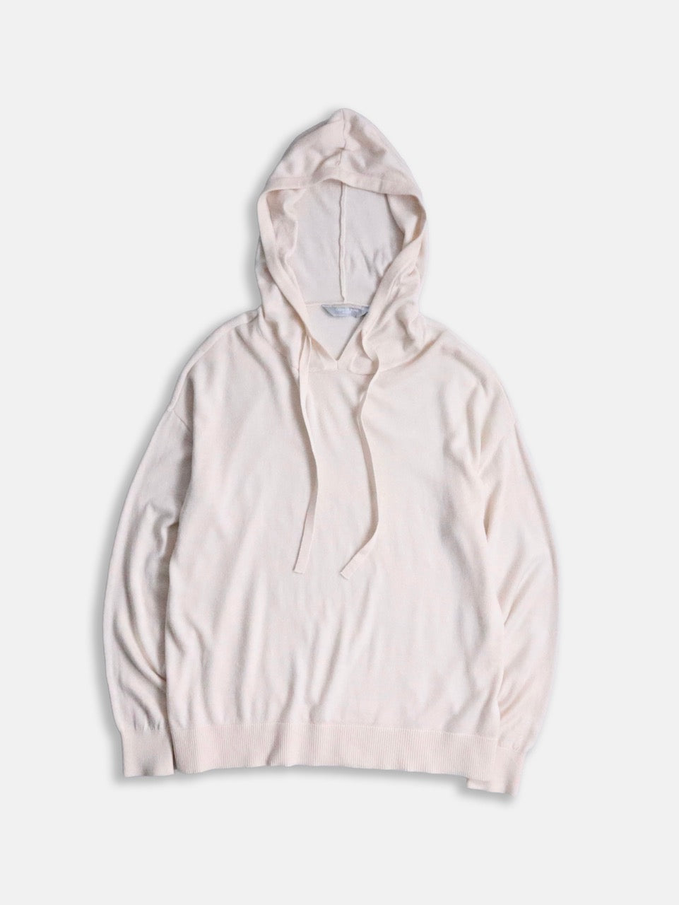 cashmere brend knit hoodie pinkbeige