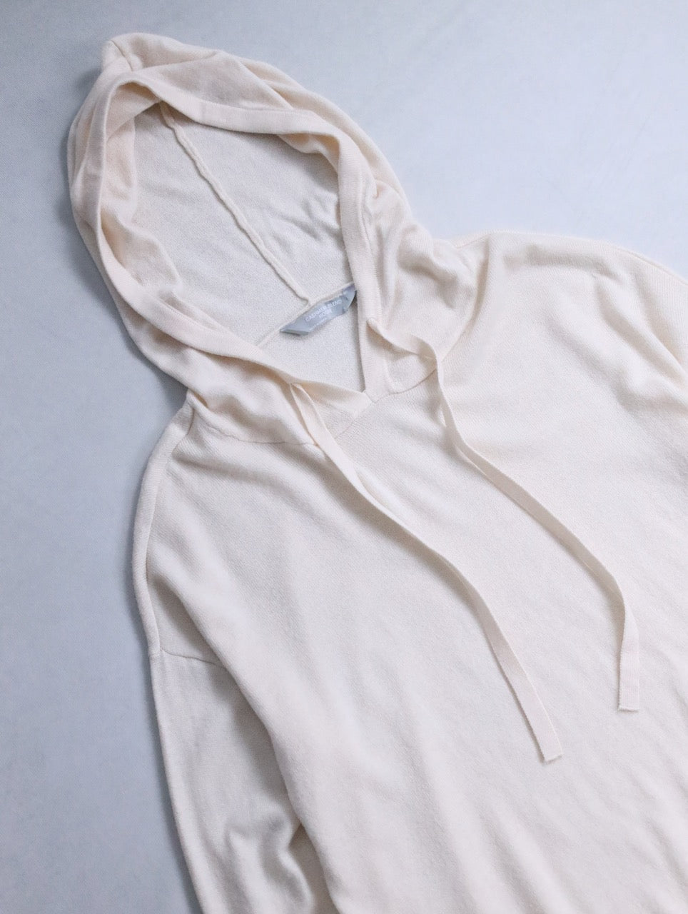 cashmere brend knit hoodie pinkbeige