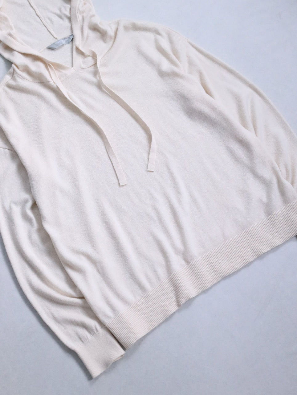 cashmere brend knit hoodie pinkbeige