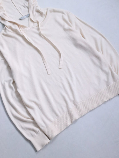 cashmere brend knit hoodie pinkbeige