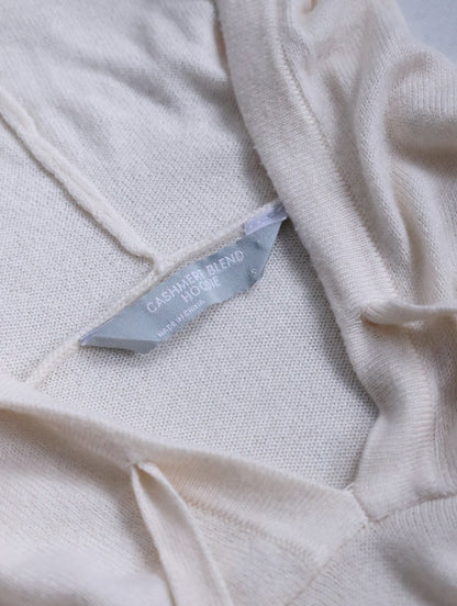 cashmere brend knit hoodie pinkbeige