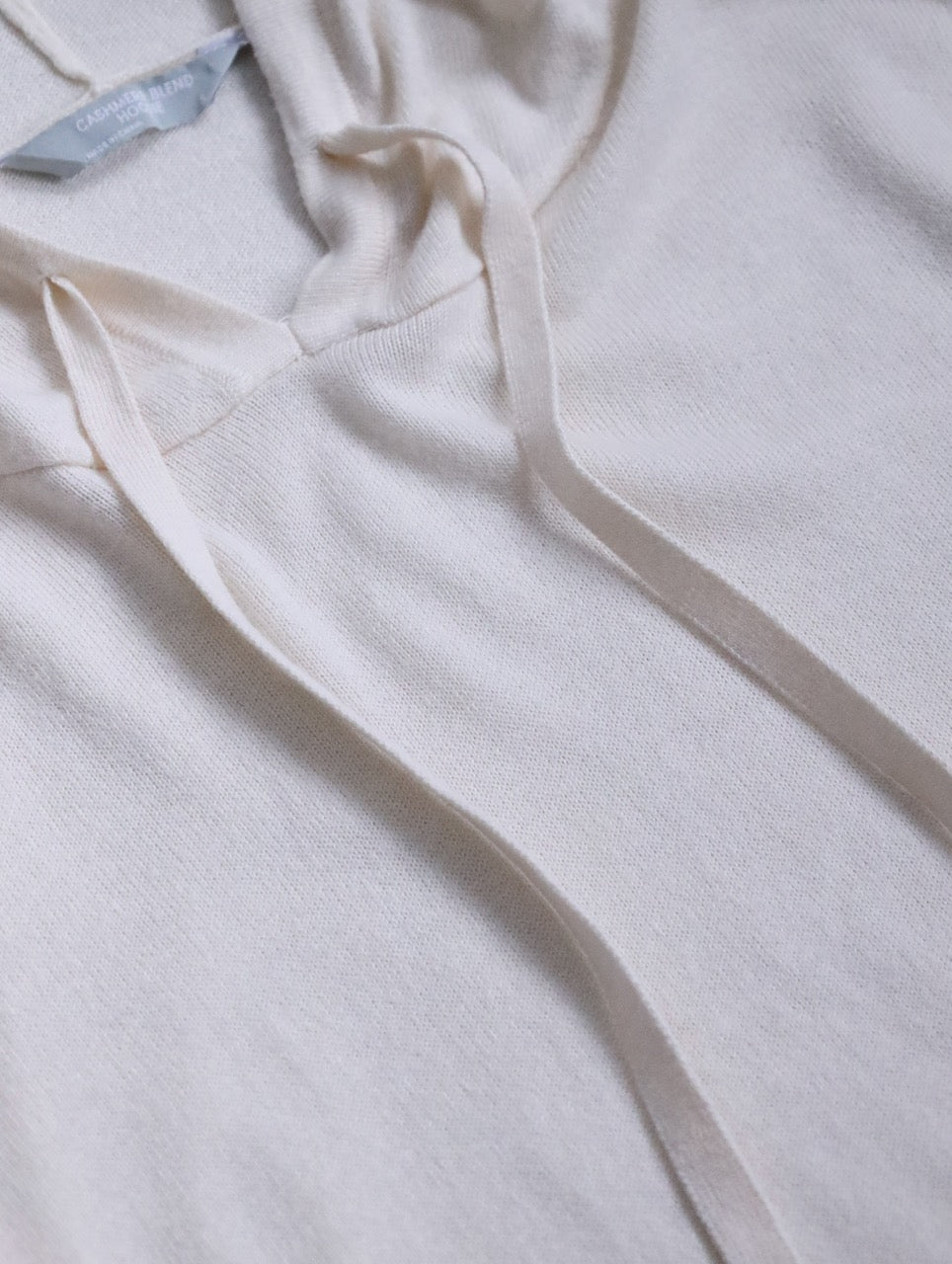 cashmere brend knit hoodie pinkbeige