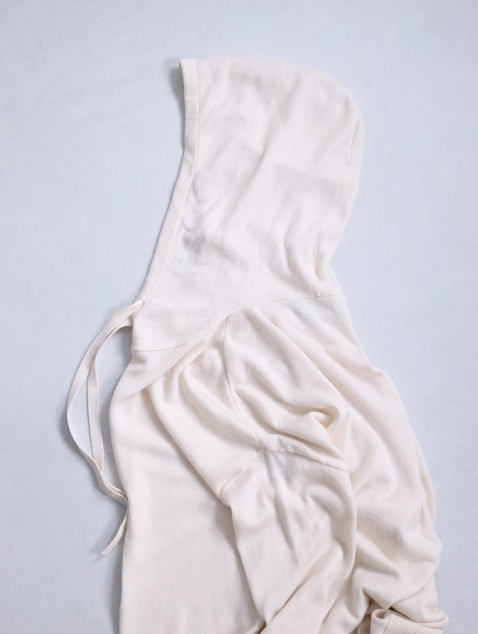 cashmere brend knit hoodie pinkbeige