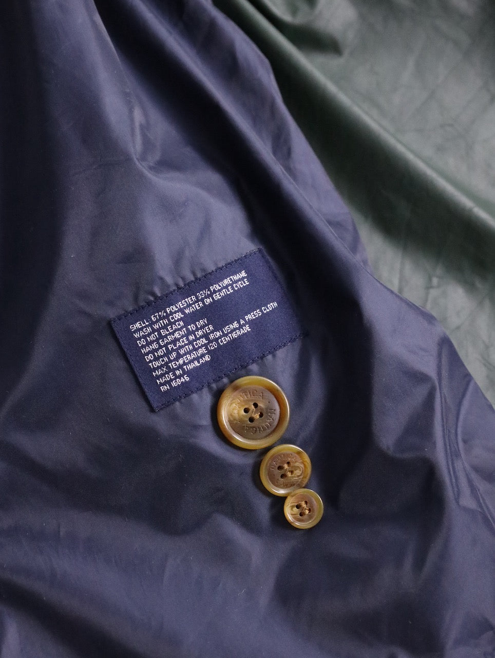 NAUTICA nylon touch coat navy