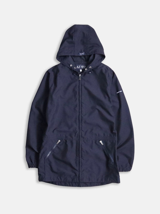 Armani Jeans nylon touch hooded jacket navy