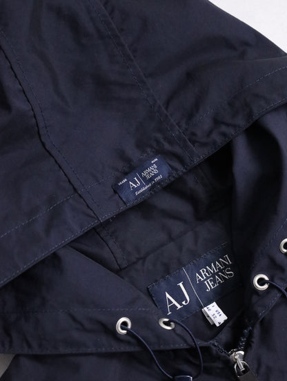 Armani Jeans nylon touch hooded jacket navy