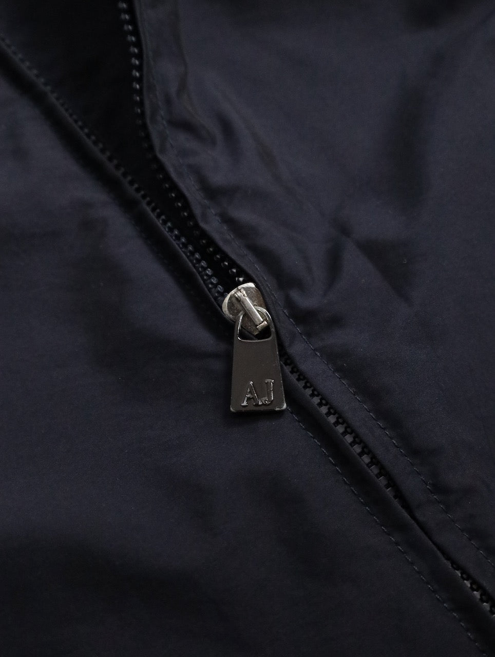 Armani Jeans nylon touch hooded jacket navy