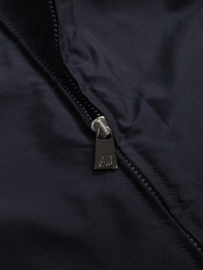 Armani Jeans nylon touch hooded jacket navy
