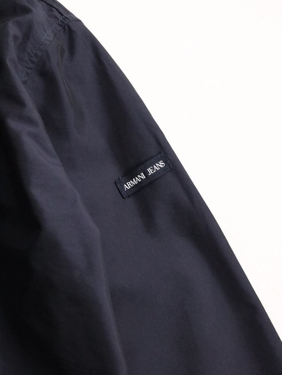 Armani Jeans nylon touch hooded jacket navy