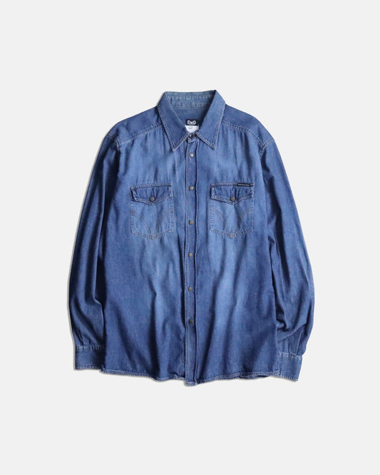 Dolce & Gabbana denim shirt indigo blue