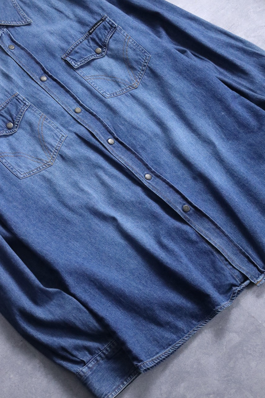 Dolce & Gabbana denim shirt indigo blue