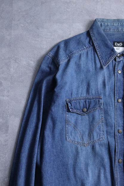 Dolce & Gabbana denim shirt indigo blue
