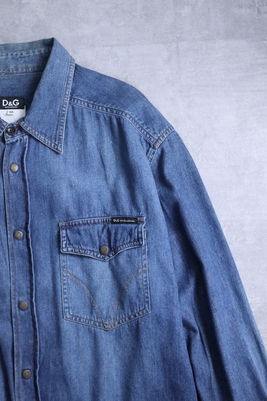 Dolce & Gabbana denim shirt indigo blue
