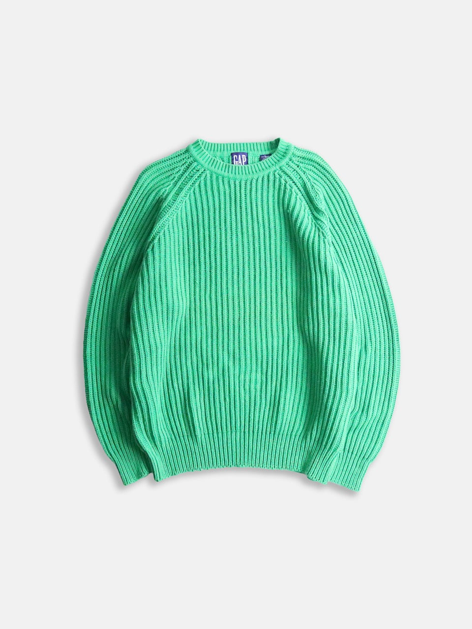 GAP cotton crewneck sweater green