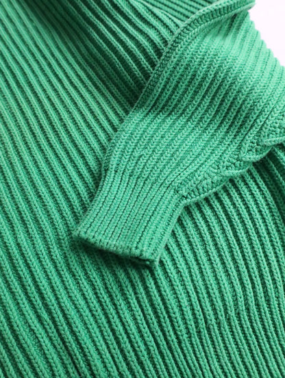 GAP cotton crewneck sweater green