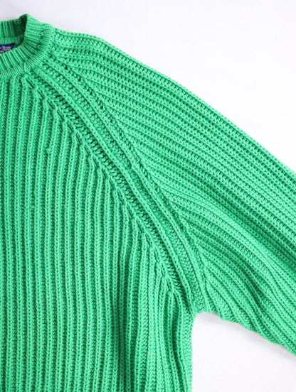 GAP cotton crewneck sweater green