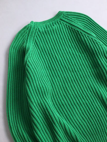 GAP cotton crewneck sweater green