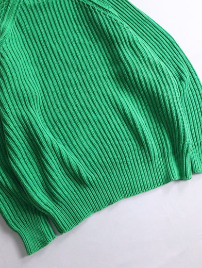 GAP cotton crewneck sweater green