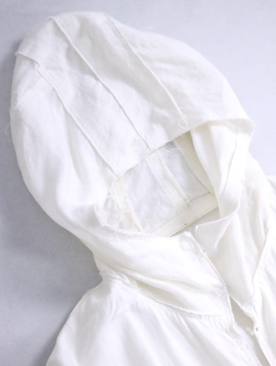 B yohji yamamoto linen shrit hoodie white