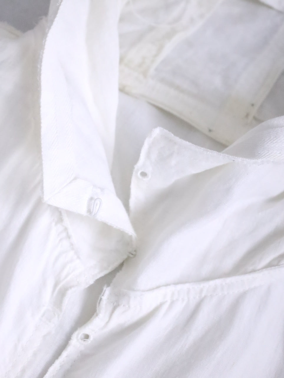 B yohji yamamoto linen shrit hoodie white