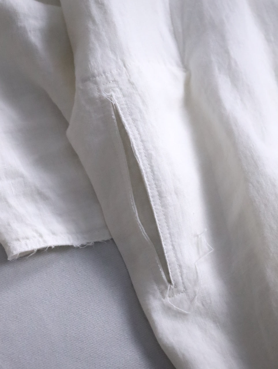 B yohji yamamoto linen shrit hoodie white