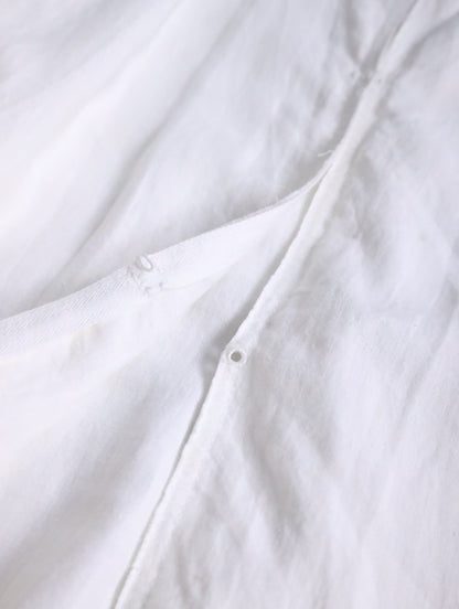 B yohji yamamoto linen shrit hoodie white