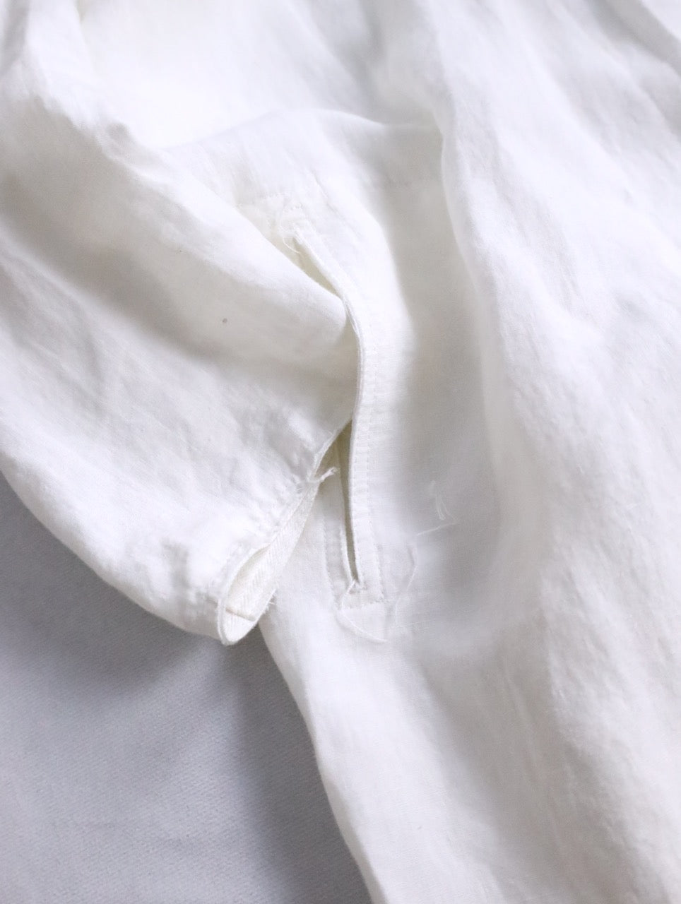 B yohji yamamoto linen shrit hoodie white