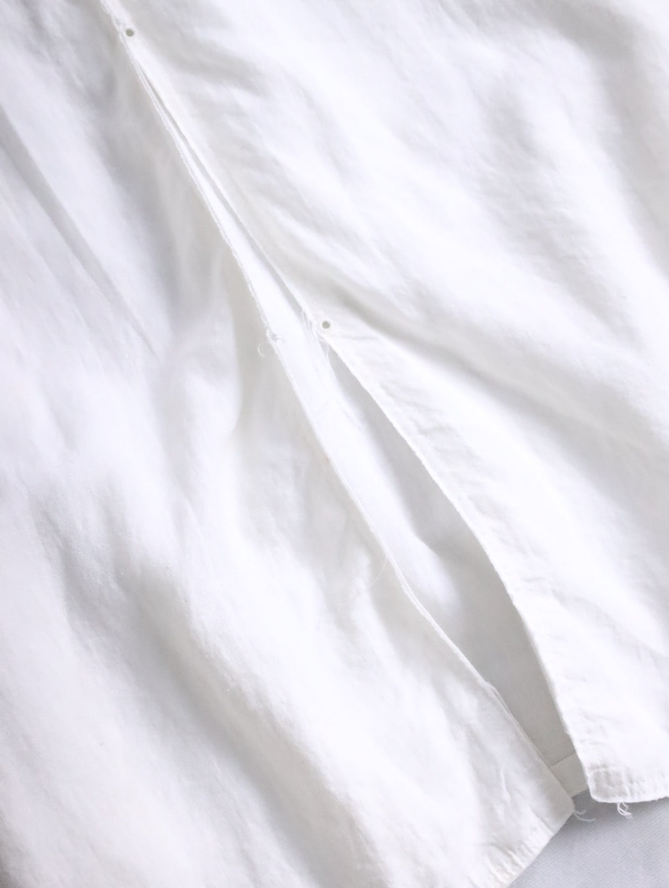 B yohji yamamoto linen shrit hoodie white