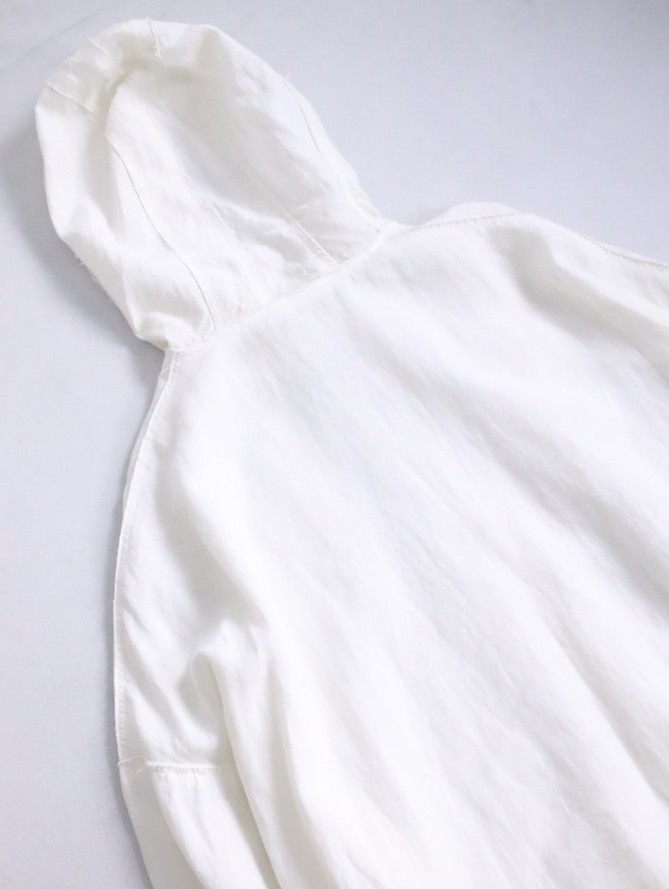 B yohji yamamoto linen shrit hoodie white