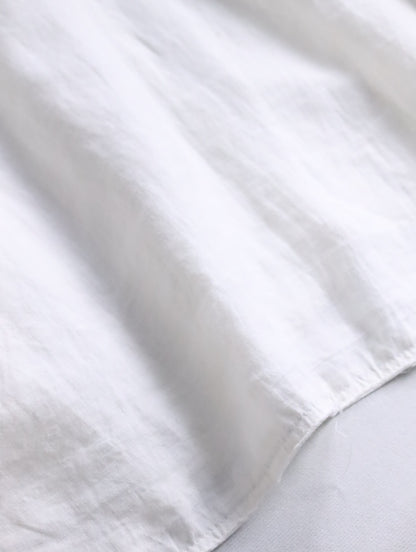 B yohji yamamoto linen shrit hoodie white