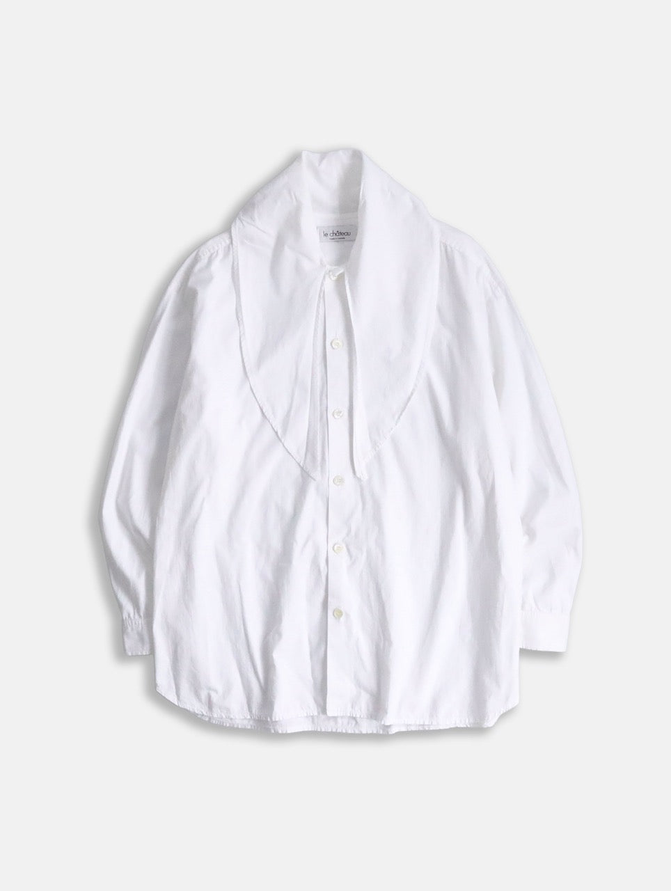 le chateau big collar shirt white