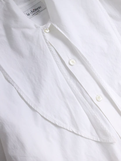 le chateau big collar shirt white
