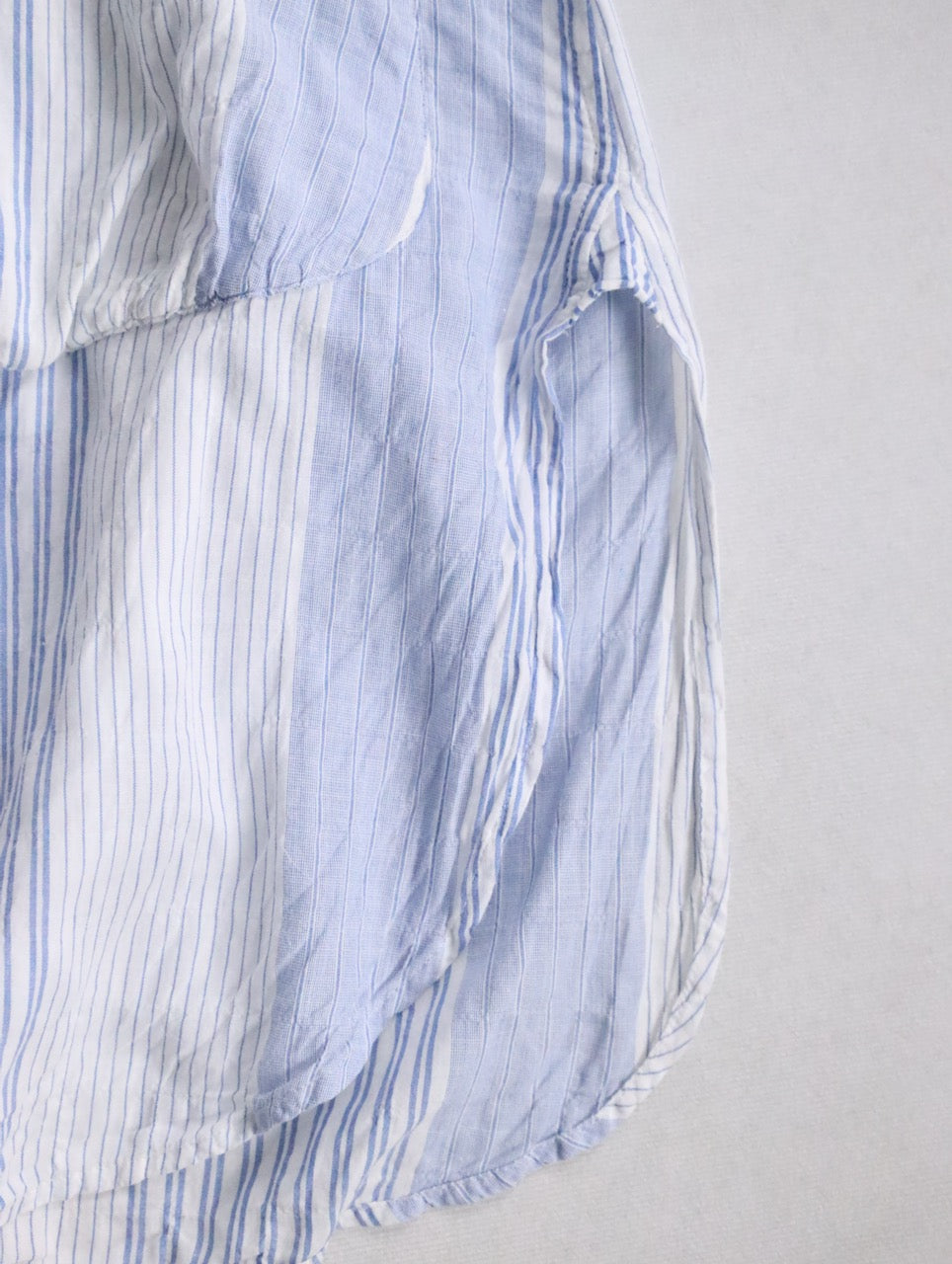 yohji yamamoto pour homme long shirt lightblue-white