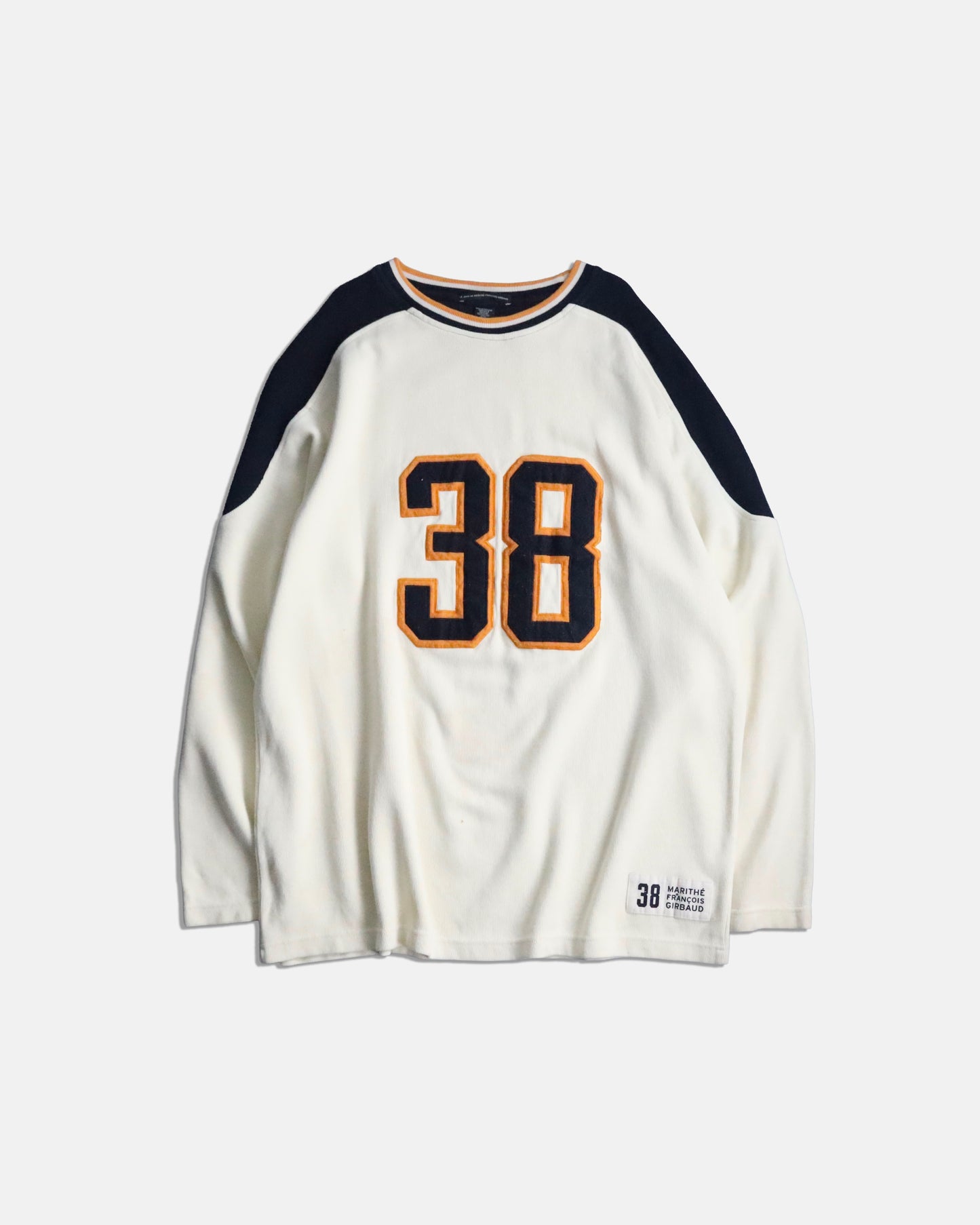Marithe + Francois Girbaud design cotton knit white-navy