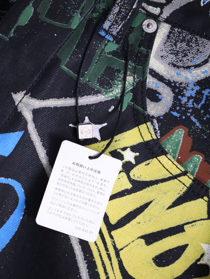 LOEWE graffiti denim pants multi