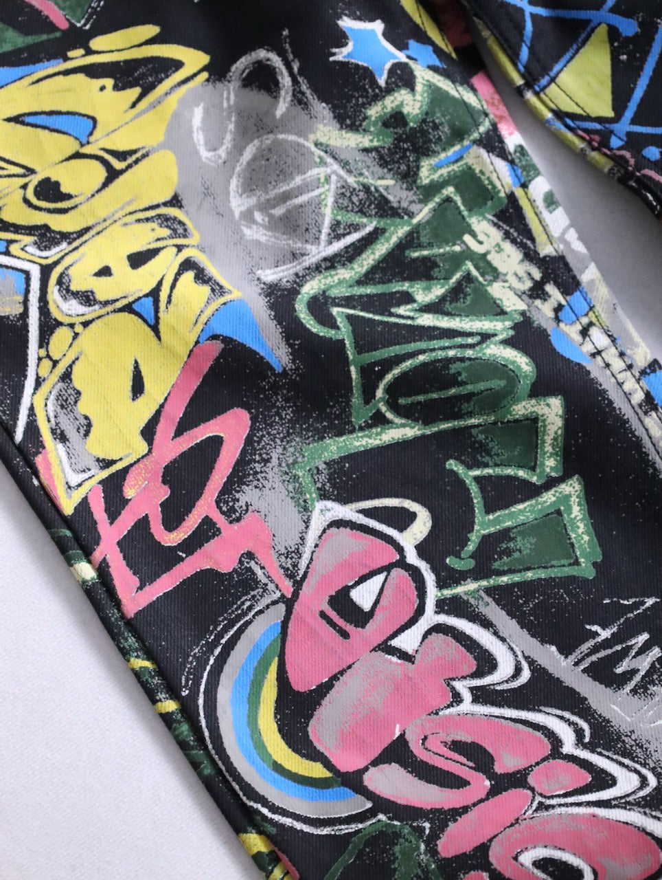 LOEWE graffiti denim pants multi