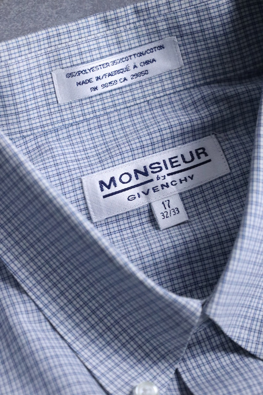 GIVENCHY graph check shirt blue
