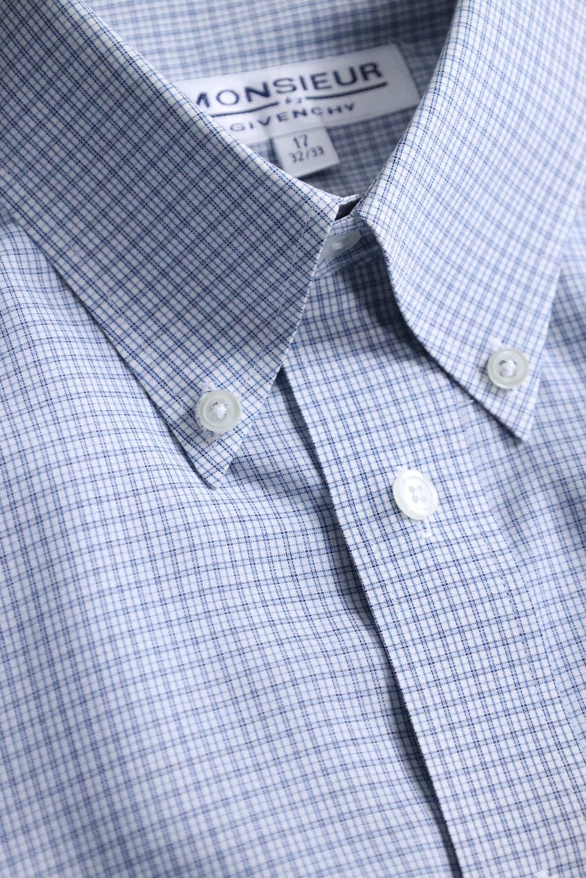GIVENCHY graph check shirt blue