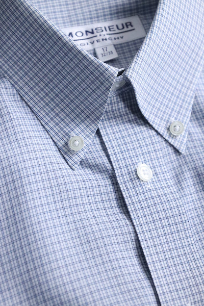 GIVENCHY graph check shirt blue