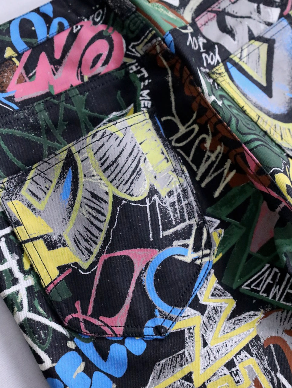 LOEWE graffiti denim pants multi
